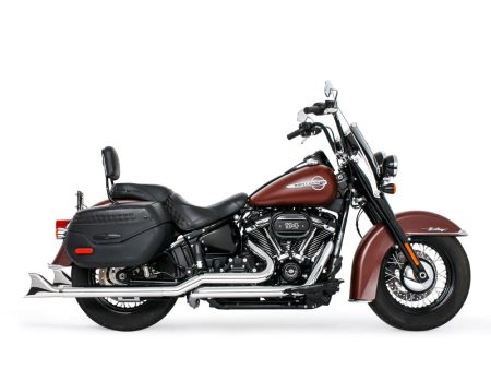 36in. True Dual SharkTail Exhaust - Chrome. Fits Softail 2018up with Non-240 Rear Tyre FREEDOM PERFORMANCE EXHAUST