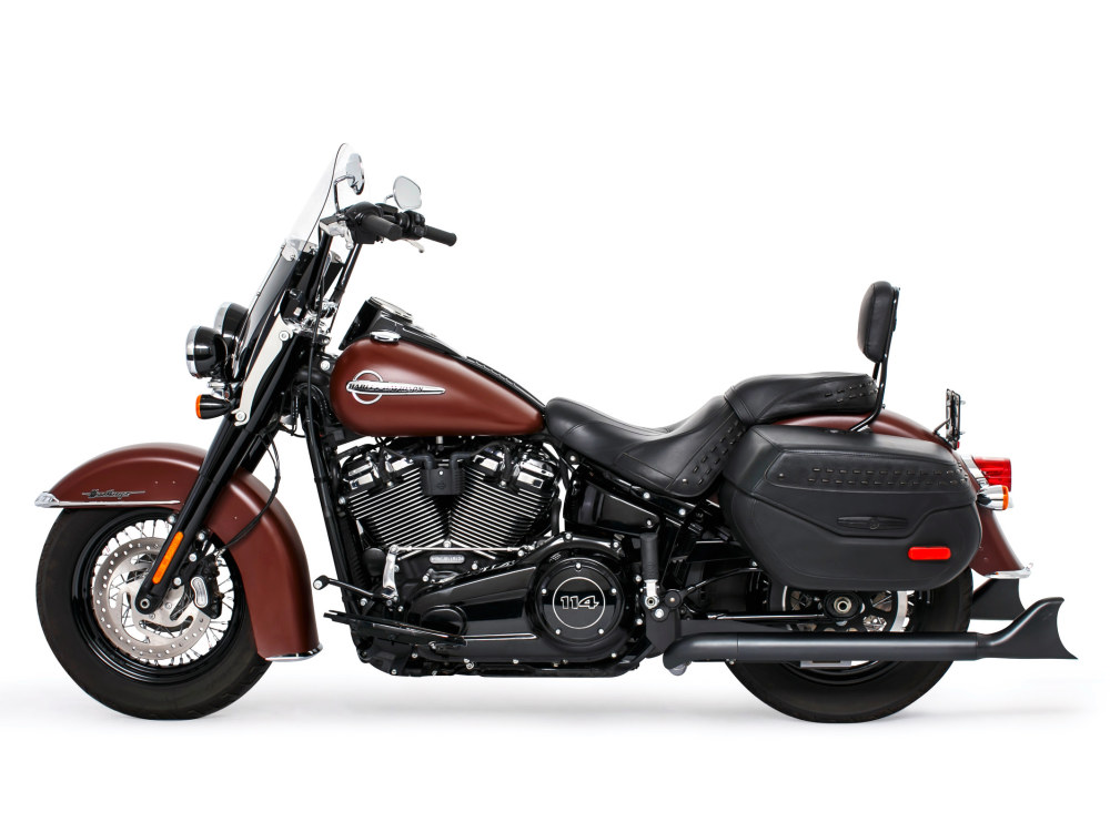 36in. True Dual SharkTail Exhaust - Black. Fits Softail 2018up with Non-240 Rear Tyre FREEDOM PERFORMANCE EXHAUST - Image 3