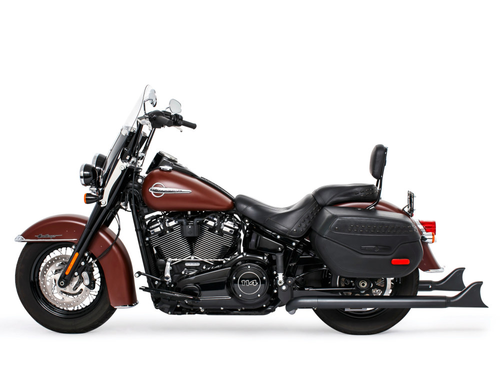 39in. True Dual SharkTail Exhaust - Black. Fits Softail 2018up with Non-240 Rear Tyre FREEDOM PERFORMANCE EXHAUST - Image 3