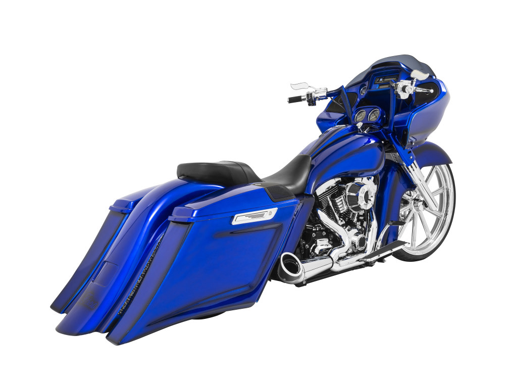 Turnout 2-into-1 Exhaust - Chrome with Black End Cap. Fits Touring 2017up. FREEDOM PERFORMANCE EXHAUST - Image 2