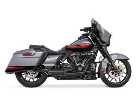 Combat Exhaust - Black with Black End Cap. Fits Touring 2017up. FREEDOM PERFORMANCE EXHAUST