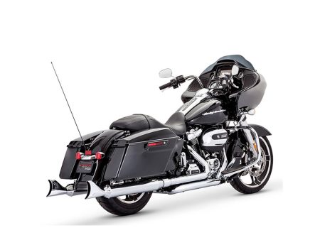 4in. Sharktail Slip-On Mufflers - Chrome. Fits Touring 2017up. FREEDOM PERFORMANCE EXHAUST