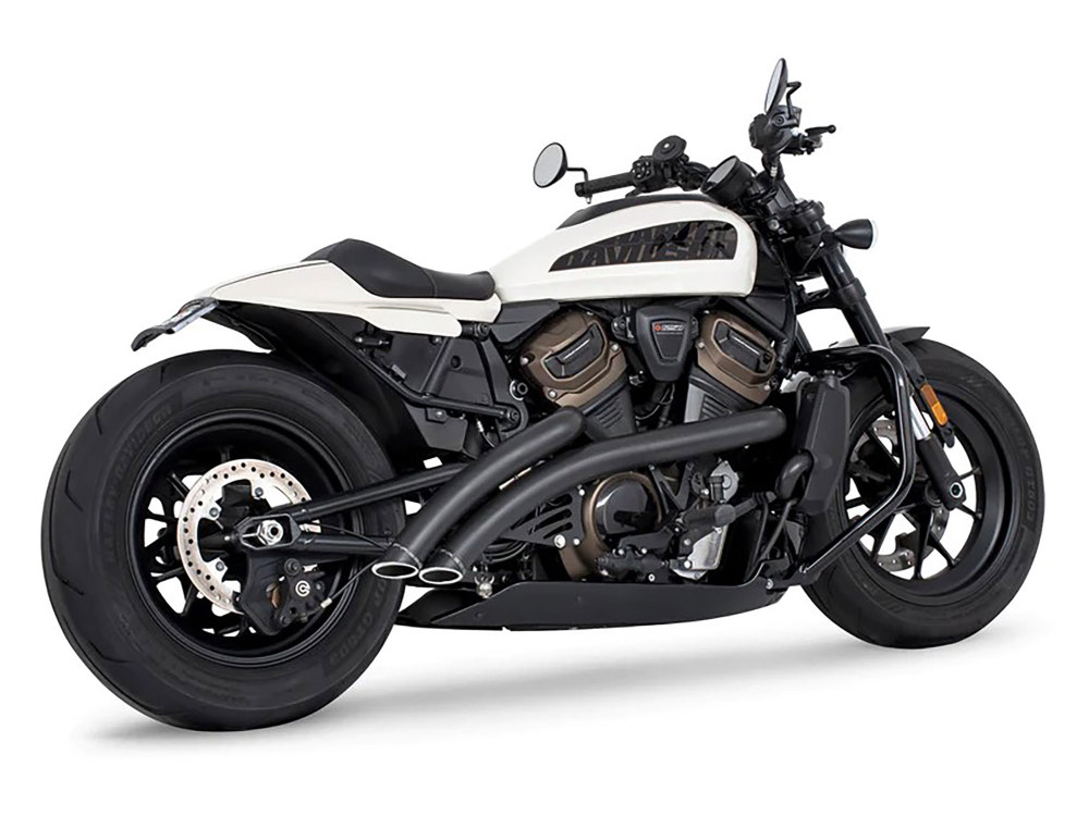 Radical Radius Exhaust - Black with Black End Caps. Fits Sportster S 2021-2023 FREEDOM PERFORMANCE EXHAUST - Image 2