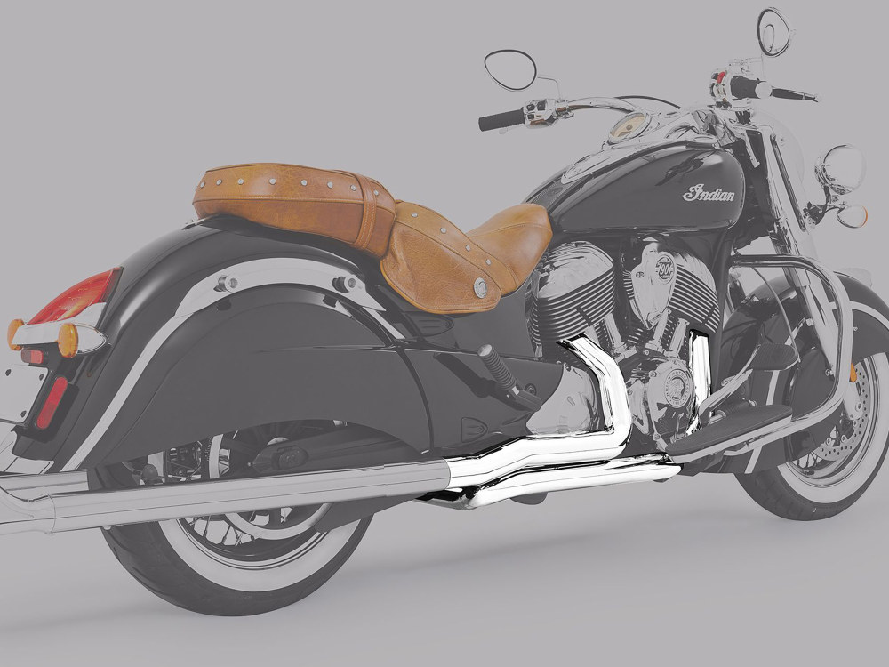 True Dual Headers - Chrome. Fits Indian Tourer 2014up. FREEDOM PERFORMANCE EXHAUST - Image 2
