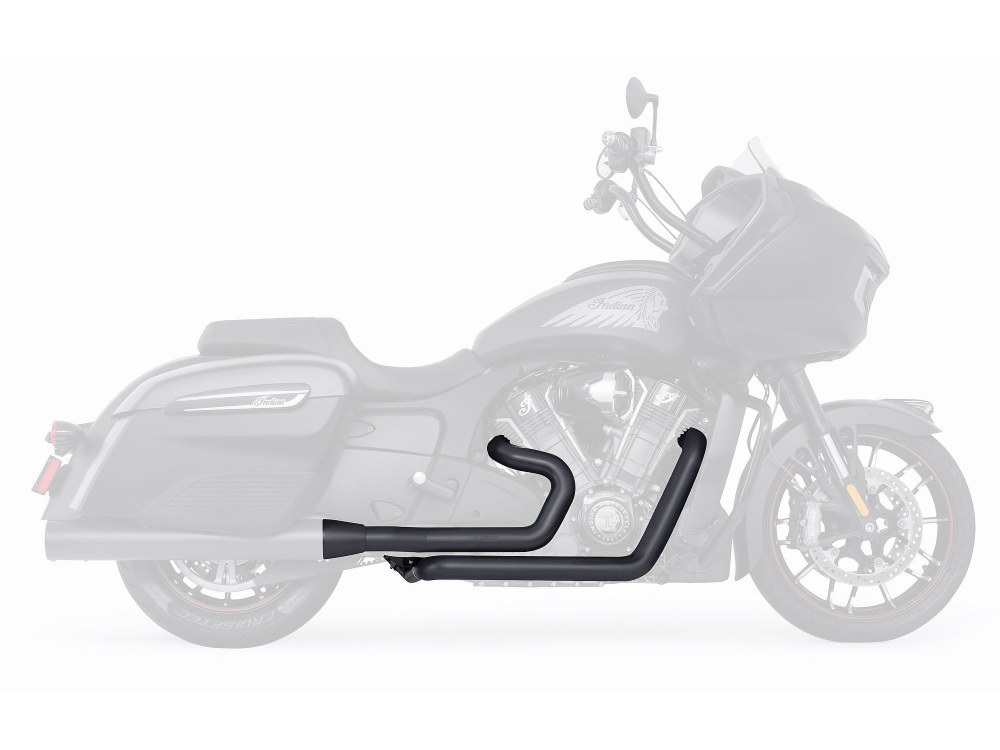 True Dual Headers - Black. Fits Indian Challenger 2020up. FREEDOM PERFORMANCE EXHAUST - Image 2