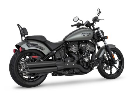 3.25in. Slip-On Mufflers - Black with Black Racing End Caps. Fits Indian Cruiser 2022up FREEDOM PERFORMANCE EXHAUST