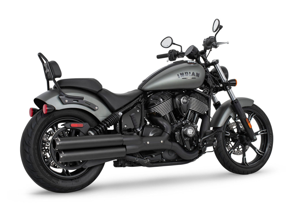 3.25in. Slip-On Mufflers - Black with Black Signature End Caps. Fits Indian Cruiser 2022up FREEDOM PERFORMANCE EXHAUST