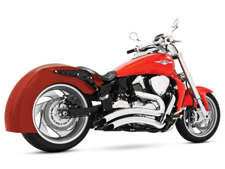 Sharp Curve Radius Exhaust with Chrome Finish. Fits Suzuki M109R 2006up. FREEDOM PERFORMANCE EXHAUST