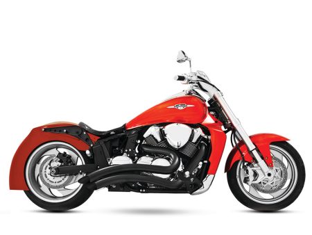 Sharp Curve Radius Exhaust with Black Finish. Fits Suzuki M109R 2006up. FREEDOM PERFORMANCE EXHAUST