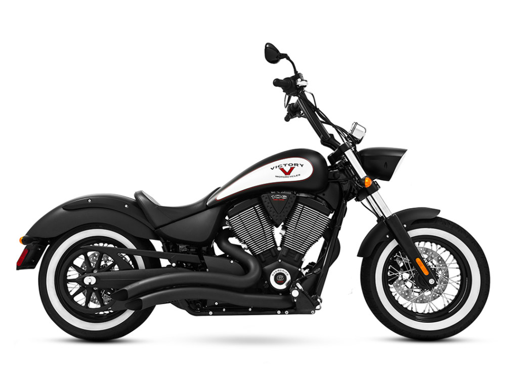 Sharp Curve Radius Exhaust - Black. Fits Victory Vegas, King Pin, Boardwalk, Highball & Judge 2008-2017 FREEDOM PERFORMANCE EXHAUST - Image 2