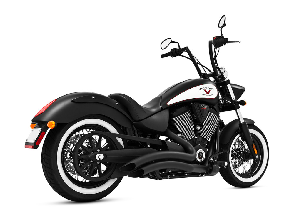Sharp Curve Radius Exhaust - Black. Fits Victory Vegas, King Pin, Boardwalk, Highball & Judge 2008-2017 FREEDOM PERFORMANCE EXHAUST
