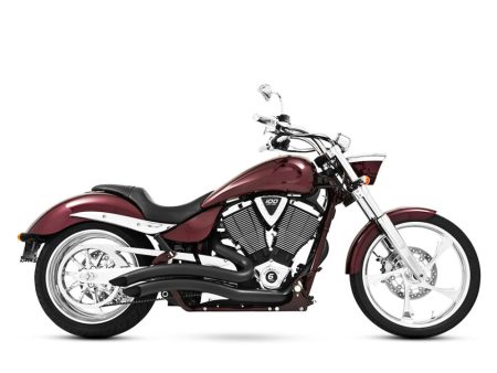Sharp Curve Radius Exhaust - Black. Fits Victory Hammer & Jackpot 2008-2017 FREEDOM PERFORMANCE EXHAUST