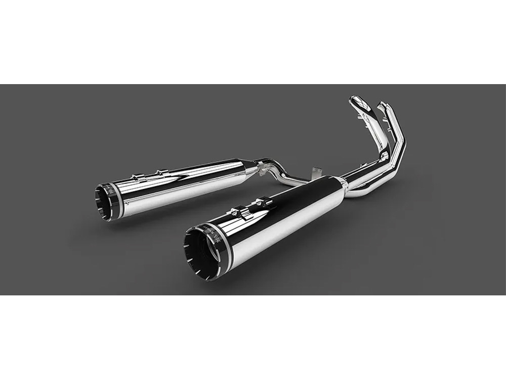 Dominator 2-into-2 Dual Exhaust - Chrome Headers with Chrome 4.5in. Mufflers. Fits Touring 2017up Khrome Werks - Image 2
