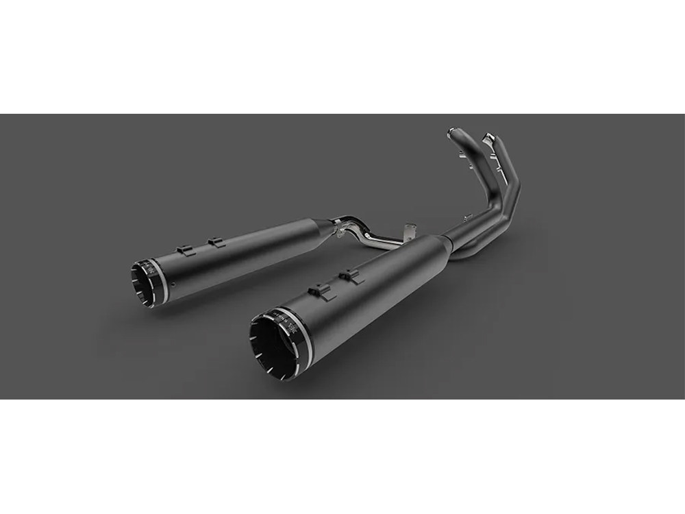 Dominator 2-into-2 Dual Exhaust - Black Headers with Black 4.5in. Mufflers. Fits Touring 2017up Khrome Werks - Image 2