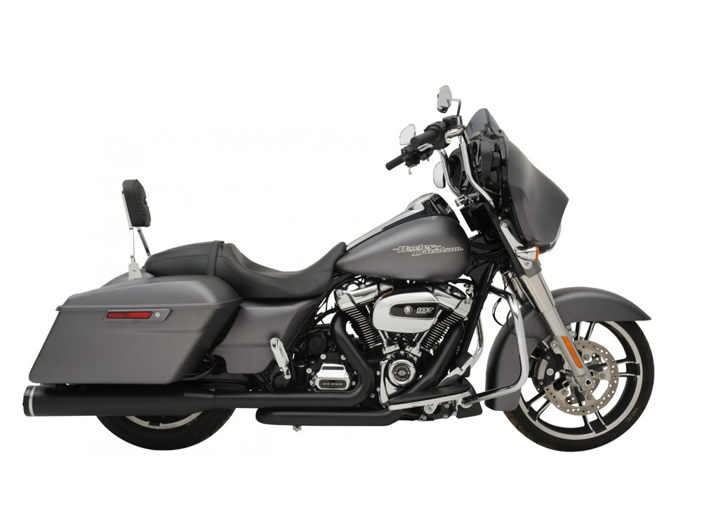 Dominator 2-into-2 Dual Exhaust - Black Headers with Black 4.5in. Mufflers. Fits Touring 2017up Khrome Werks