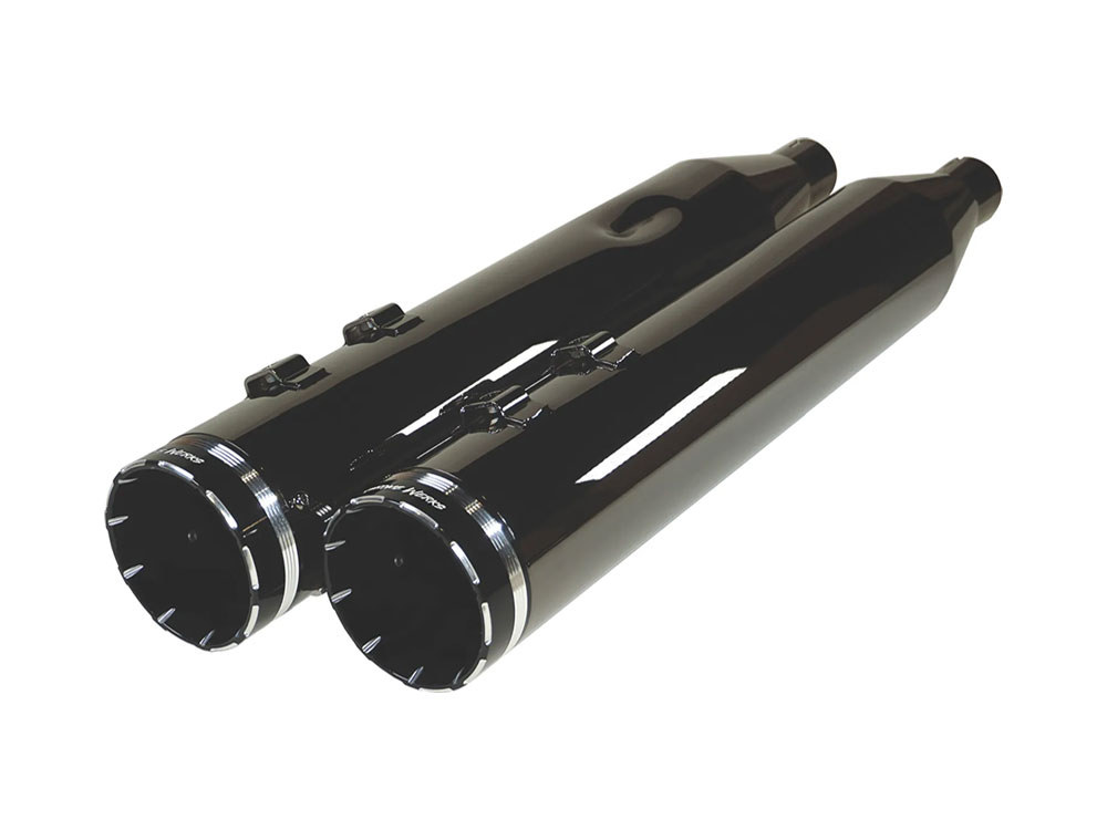 4-1/2in. Tracer Slip-On Mufflers - Eclipse, Scorched Chrome. Fits Touring 2017up. Khrome Werks