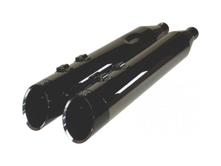 4-1/2in. Edge Slip-On Mufflers - Eclipse, Scorched Chrome. Fits Touring 2017up. Khrome Werks