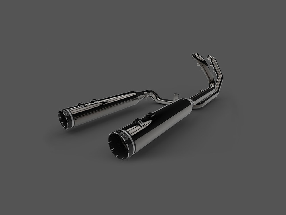 Dominator 2-into-2 Dual Exhaust - CVO Eclipse Black with Eclipse Black 4.5in. Mufflers. Fits Touring 2017up Khrome Werks - Image 2