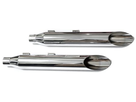 3in. HP-Plus Slash Cut Slip-On Mufflers - Chrome. Fits Softail FXST 2007-2017, Heritage Softail Classic 2007-2017, Breakout 2013-2017 & Rocker 2008-2011. Khrome Werks