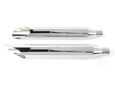 3in. HP-Plus Slash Cut Slip-On Mufflers - Chrome. Fits Softail Deuce 2007 & Fat Boy 2007-2017. Khrome Werks