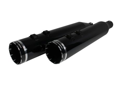 4-1/2in. Tracer Slip-On Mufflers - Obsidian, Black Onyx. Fits Touring 2017up. Khrome Werks