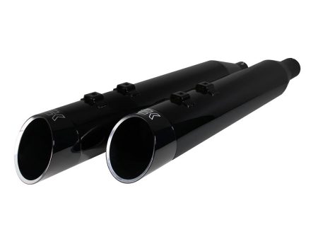 4-1/2in. Edge Slip-On Mufflers - Obsidian, Black Onyx. Fits Touring 2017up. Khrome Werks