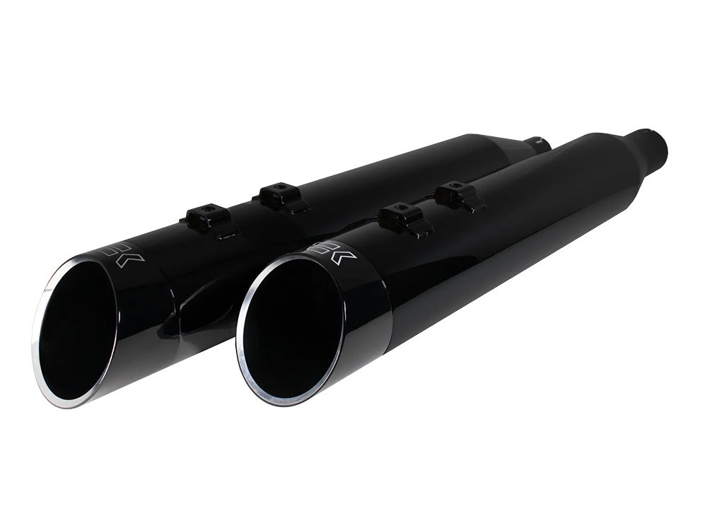 4-1/2in. Edge Slip-On Mufflers - Obsidian, Black Onyx. Fits Touring 2017up. Khrome Werks