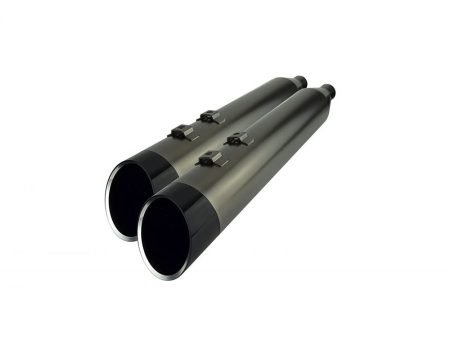 4-1/2in. Edge Slip-On Mufflers - Smoke, Smoked Satin Chrome. Fits Touring 2017up. Khrome Werks