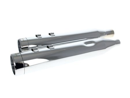 4-1/2in. Klassic Slip-On Mufflers - Chrome with Chrome End Caps. Fits Touring 2017up. Khrome Werks