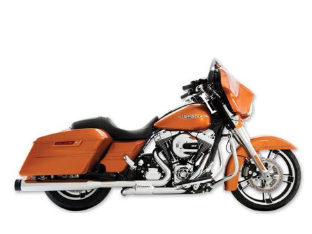 Right Side Tuck & Under Headers - Chrome. Fits Touring 2009-2016. RINEHART EXHAUST