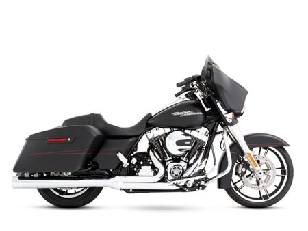 2-into-1 Exhaust - Chrome with Chrome End Cap. Fits Touring 2009-2016. RINEHART EXHAUST