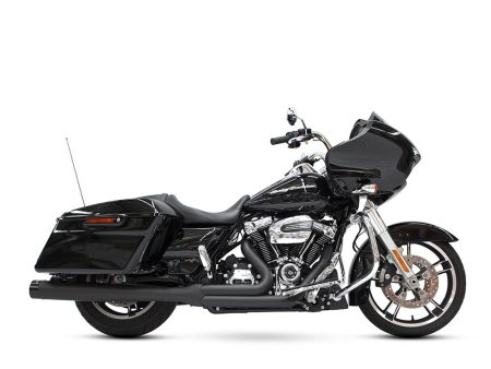 2-into-1 Exhaust - Black with Black End Cap. Fits Touring 2017up. RINEHART EXHAUST