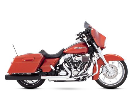 4in. Slip-On Mufflers - Black with Black End Caps. Fits Touring 1995-2016 & Trike 2017-2020. RINEHART EXHAUST