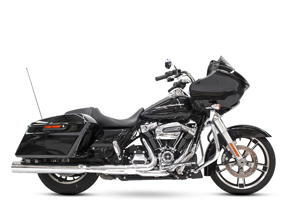 4in. Slip-On Mufflers - Chrome with Chrome End Caps. Fits Touring 2017up. RINEHART EXHAUST