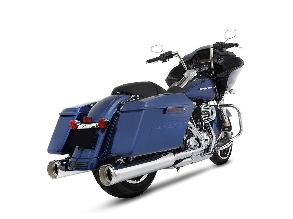 4-1/2in. MotoPro 45 Traditional Slip-On Mufflers - Chrome with Chrome End Caps. Fits Touring 2017up. RINEHART EXHAUST - Image 2