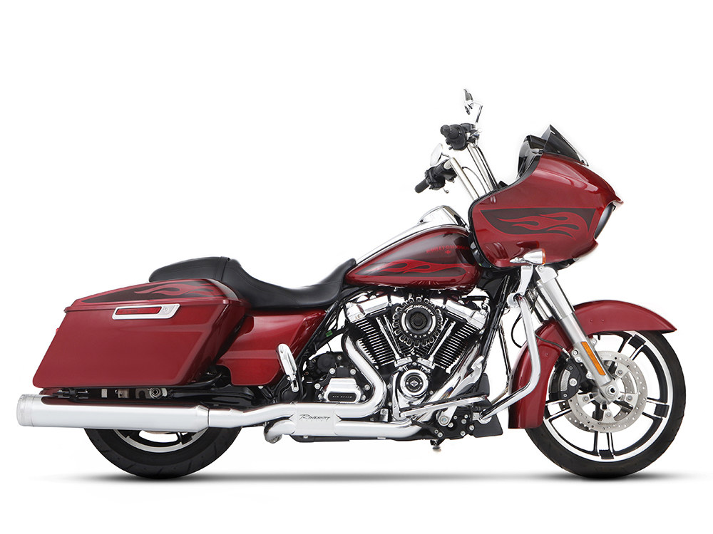 4-1/2in. MotoPro 45 Traditional Slip-On Mufflers - Chrome with Chrome End Caps. Fits Touring 2017up. RINEHART EXHAUST