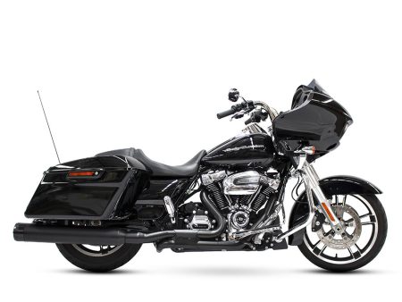 4-1/2in. MotoPro 45 Traditional Slip-On Mufflers - Black with Black End Caps. Fits Touring 2017up. RINEHART EXHAUST