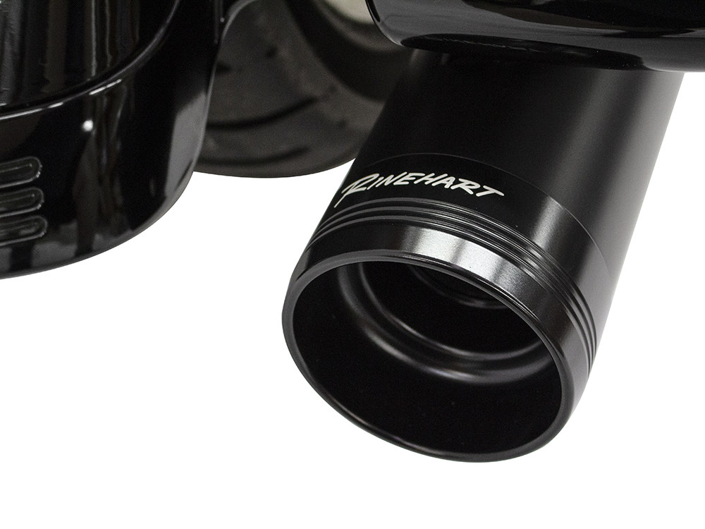 4-1/2in. MotoPro 45 Traditional Slip-On Mufflers - Black with Black End Caps. Fits Touring 2017up. RINEHART EXHAUST - Image 2