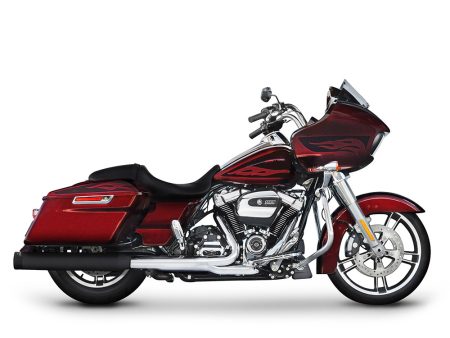 4in. DBX40 Slip-On Mufflers - Black with Black End Caps. Fits Touring 2017up. RINEHART EXHAUST