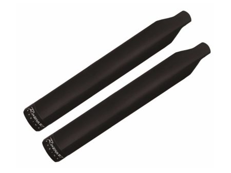 4in. Slip-On Mufflers - Black with Black End Caps. Fits Indian Big Twin 2014up with Hard Saddle Bags. RINEHART EXHAUST
