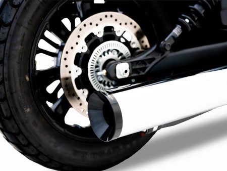 4.5in. DBX45 Slip-On Muffler - Chrome with Black End Cap. Fits Indian Scout 2025up RINEHART EXHAUST