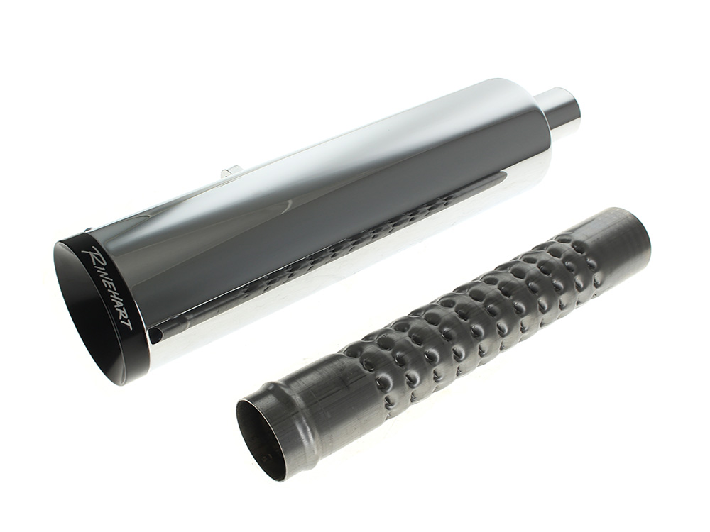 4.5in. DBX45 Slip-On Muffler - Chrome with Black End Cap. Fits Indian Scout 2025up RINEHART EXHAUST - Image 3