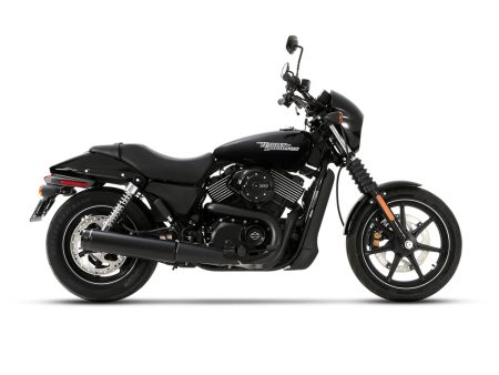 4.5in. Slip-On Muffler - Black with Black End Cap. Fits Street 2015-2020 RINEHART EXHAUST