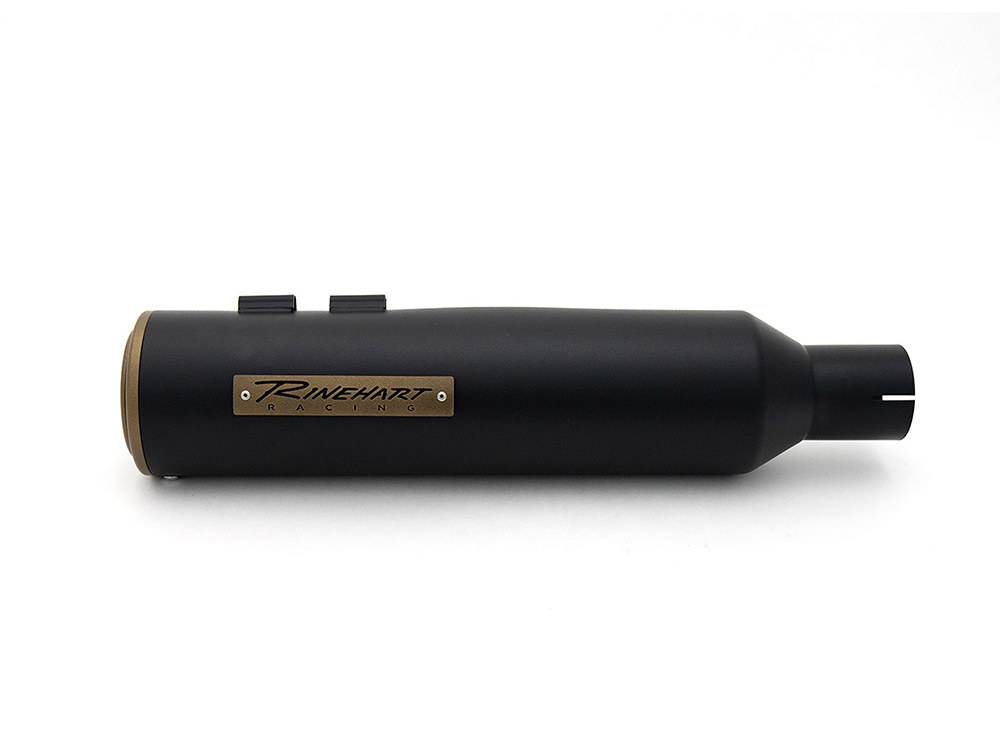 4-1/2in. HP45 Slip-On Short Race Inspired Mufflers - Black with Bronze End Caps. Fits Touring 2017up RINEHART EXHAUST - Image 4