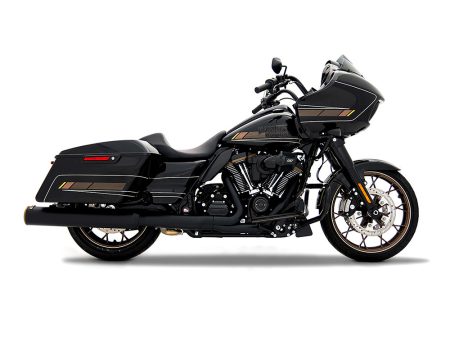 4-1/2in. HP45XL Slip-On Mufflers - Black with Bronze End Caps. Fits Touring 2017up. RINEHART EXHAUST