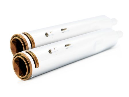 4-1/2in. HP45XL Slip-On Mufflers - Chrome with Bourbon End Caps. Fits Touring 2017up. RINEHART EXHAUST