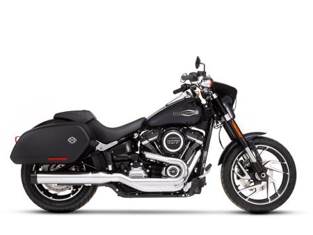 4in. Slip-On Muffler - Chrome with Black End Cap. Fits Sport Glide 2018-2024 RINEHART EXHAUST