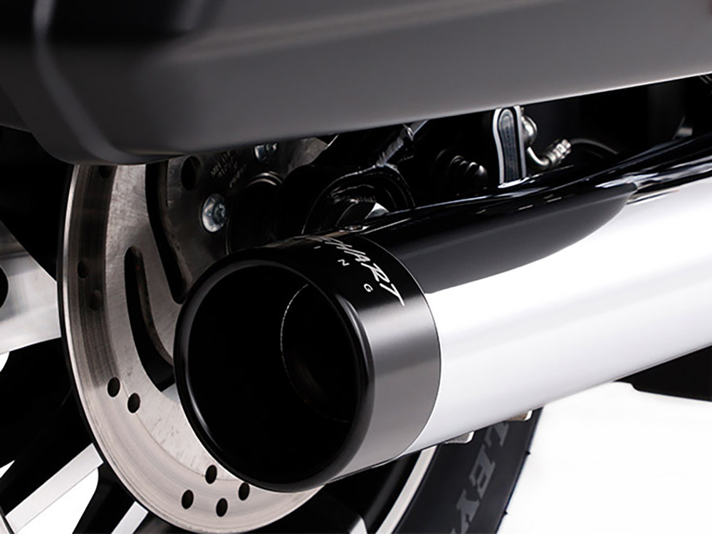 4in. Slip-On Muffler - Chrome with Black End Cap. Fits Sport Glide 2018-2024 RINEHART EXHAUST - Image 3