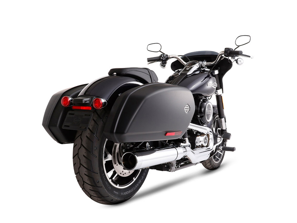 4in. Slip-On Muffler - Chrome with Chrome End Cap. Fits Sport Glide 2018-2024 RINEHART EXHAUST - Image 2