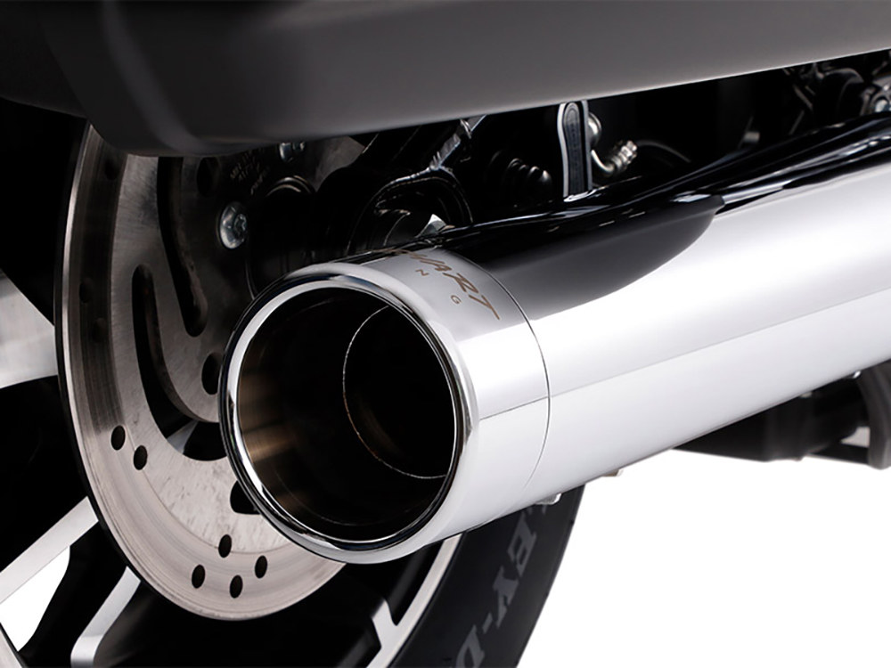 4in. Slip-On Muffler - Chrome with Chrome End Cap. Fits Sport Glide 2018-2024 RINEHART EXHAUST - Image 3
